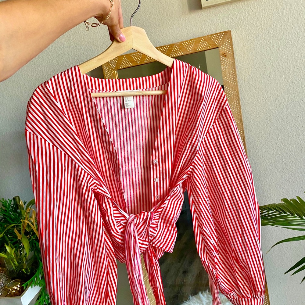 H&M red/white top - Picture 2 of 3